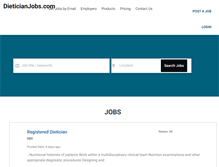 Tablet Screenshot of dieticianjobs.com